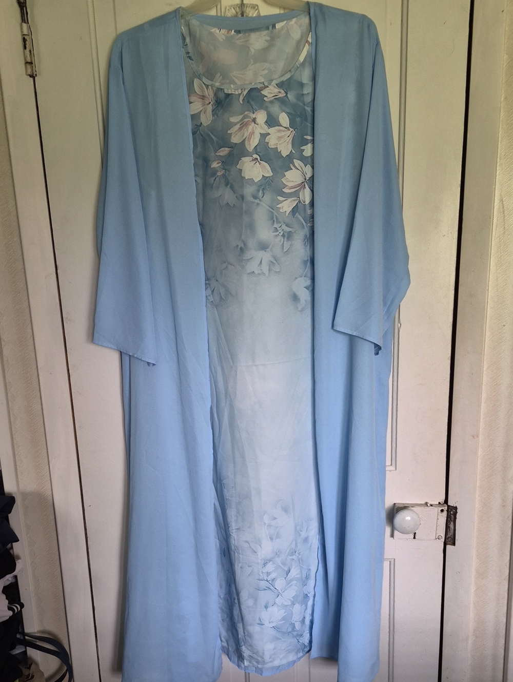 2 Piece Maxi Dress With Duster